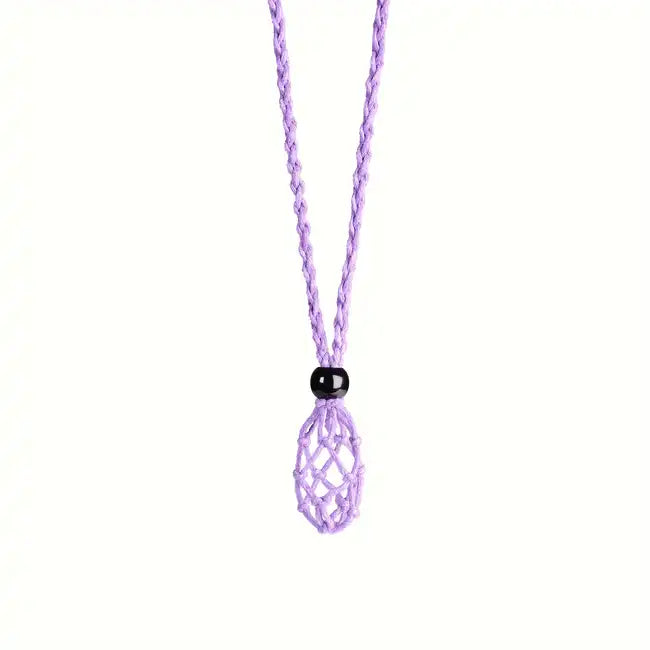 
                  
                    Macrame crystal holder necklace
                  
                