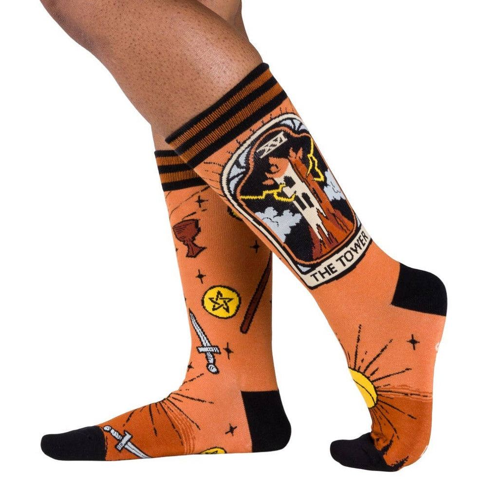 The Tower Tarot Nouveau Crew Socks