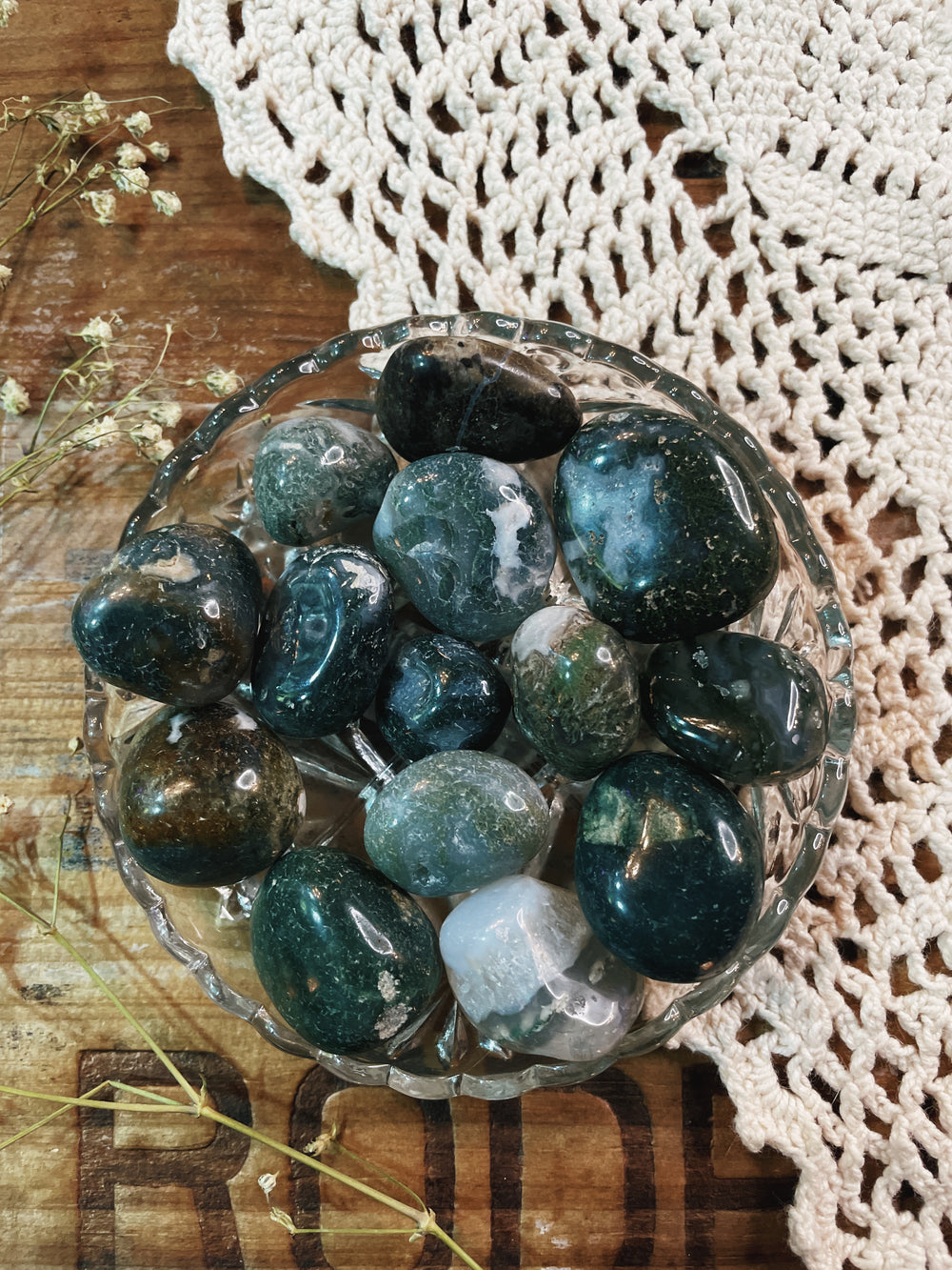 Tumbled Moss Agate #M1